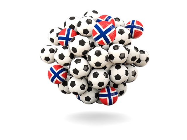 Pile of footballs. Download flag icon of Bouvet Island at PNG format
