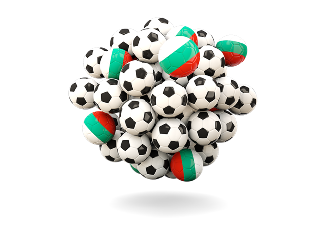 Pile of footballs. Download flag icon of Bulgaria at PNG format