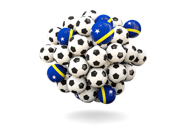 Pile of footballs. Download flag icon of Curacao at PNG format