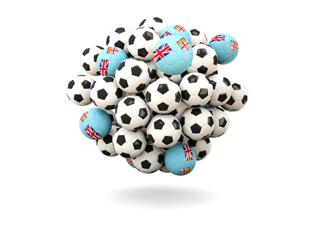 Pile of footballs. Download flag icon of Fiji at PNG format