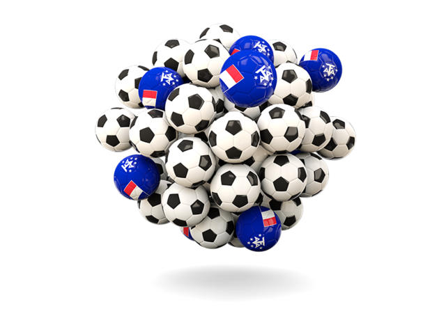 Pile of footballs. Download flag icon of French Southern and Antarctic Lands at PNG format