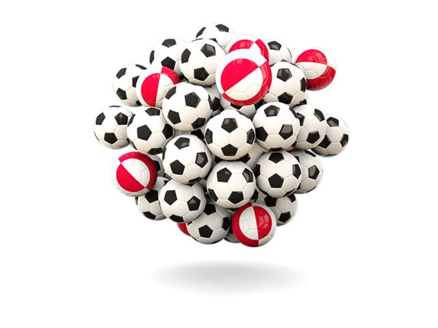 Pile of footballs. Download flag icon of Greenland at PNG format