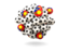 Гваделупа. Куча футбольных мячей. Скачать иконку.