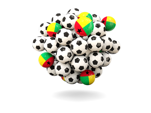 Pile of footballs. Download flag icon of Guinea-Bissau at PNG format