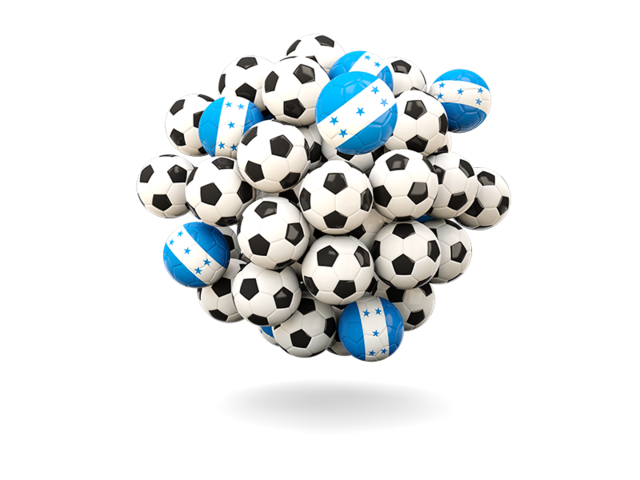 Pile of footballs. Download flag icon of Honduras at PNG format