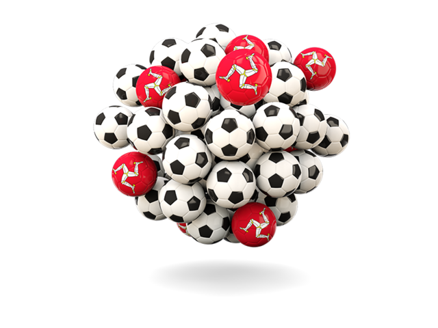 Pile of footballs. Download flag icon of Isle of Man at PNG format