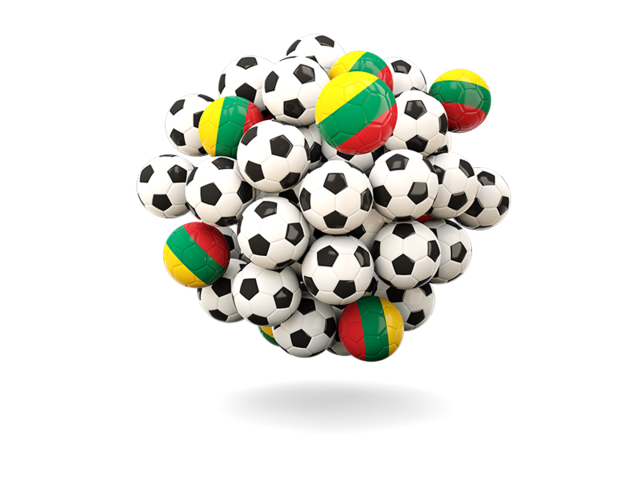 Pile of footballs. Download flag icon of Lithuania at PNG format