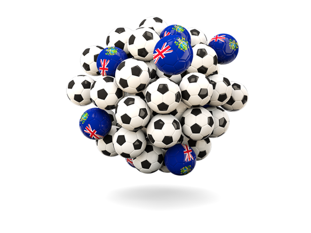 Pile of footballs. Download flag icon of Pitcairn Islands at PNG format