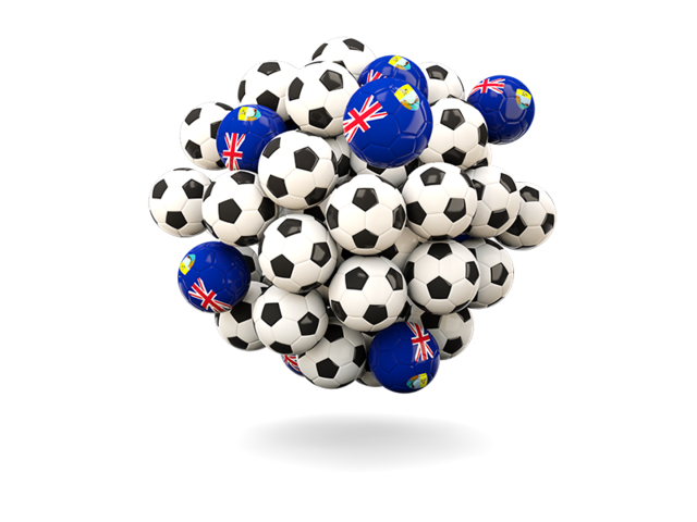 Pile of footballs. Download flag icon of Saint Helena at PNG format