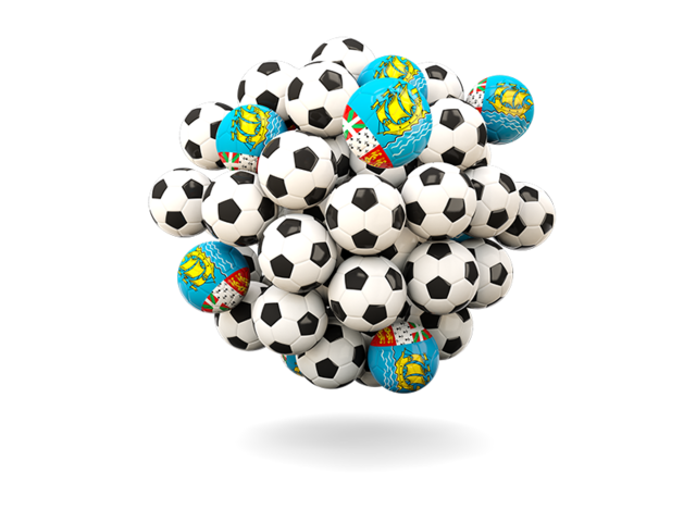 Pile of footballs. Download flag icon of Saint Pierre and Miquelon at PNG format
