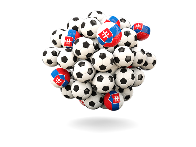 Pile of footballs. Download flag icon of Slovakia at PNG format