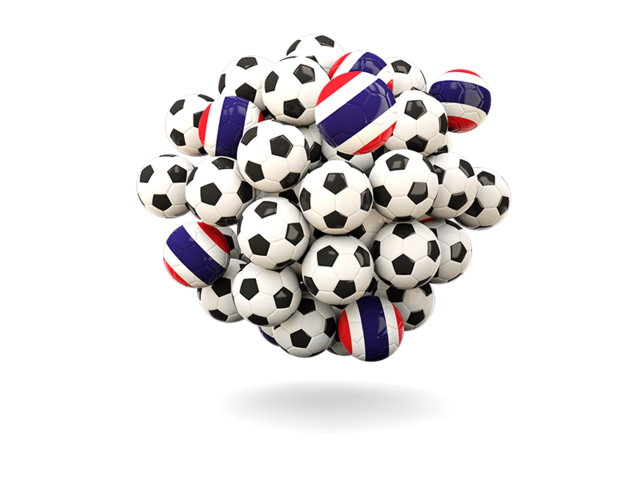 Pile of footballs. Download flag icon of Thailand at PNG format