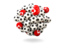 Тонга. Куча футбольных мячей. Скачать иконку.