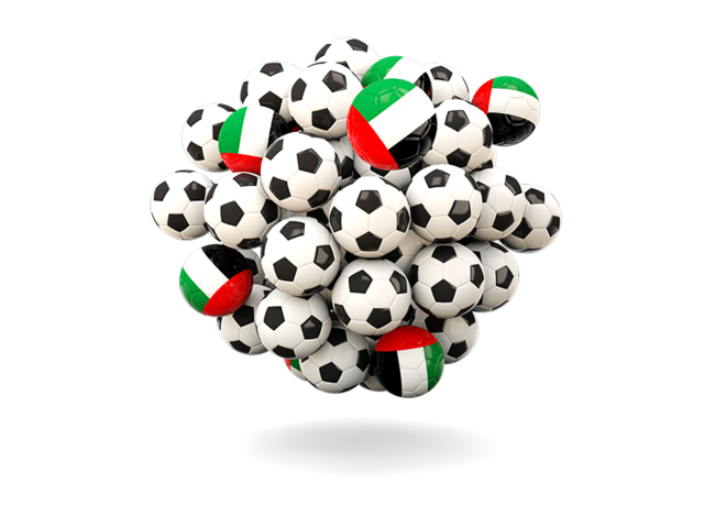 Pile of footballs. Download flag icon of United Arab Emirates at PNG format