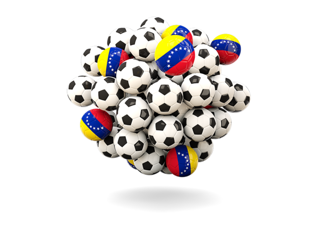 Pile of footballs. Download flag icon of Venezuela at PNG format