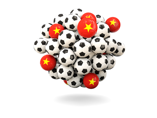 Pile of footballs. Download flag icon of Vietnam at PNG format