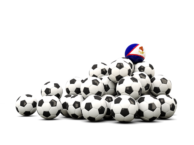 Pile of soccer balls. Download flag icon of American Samoa at PNG format