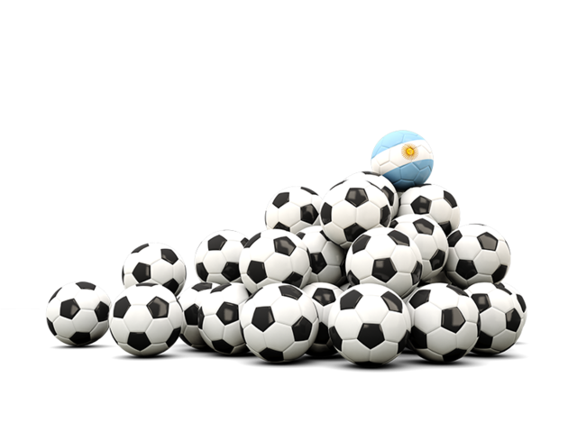 Pile of soccer balls. Download flag icon of Argentina at PNG format