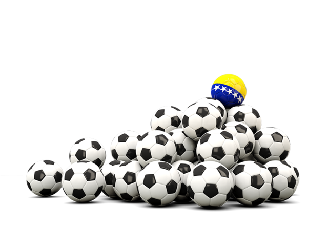 Pile of soccer balls. Download flag icon of Bosnia and Herzegovina at PNG format