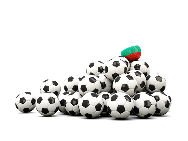 Pile of soccer balls. Download flag icon of Bulgaria at PNG format