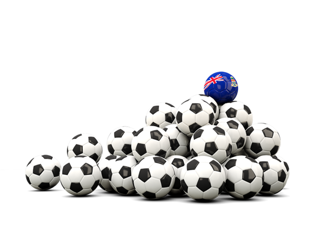 Pile of soccer balls. Download flag icon of Cayman Islands at PNG format