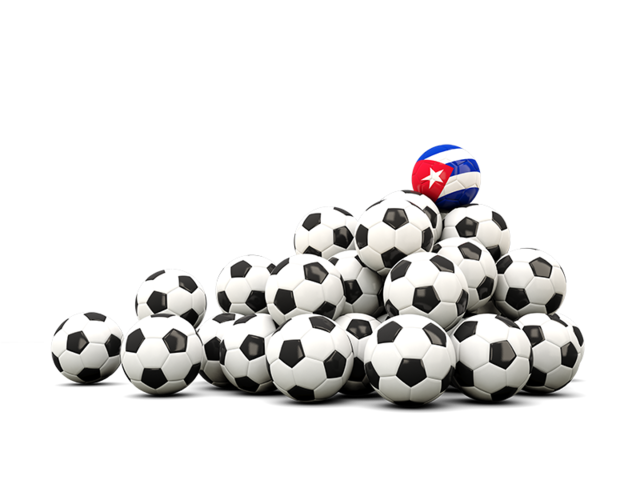 Pile of soccer balls. Download flag icon of Cuba at PNG format