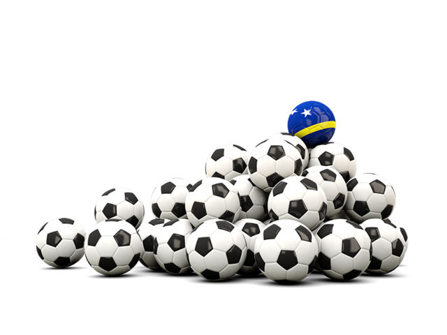 Pile of soccer balls. Download flag icon of Curacao at PNG format