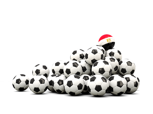 Pile of soccer balls. Download flag icon of Egypt at PNG format