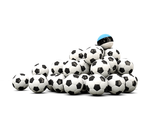 Pile of soccer balls. Download flag icon of Estonia at PNG format