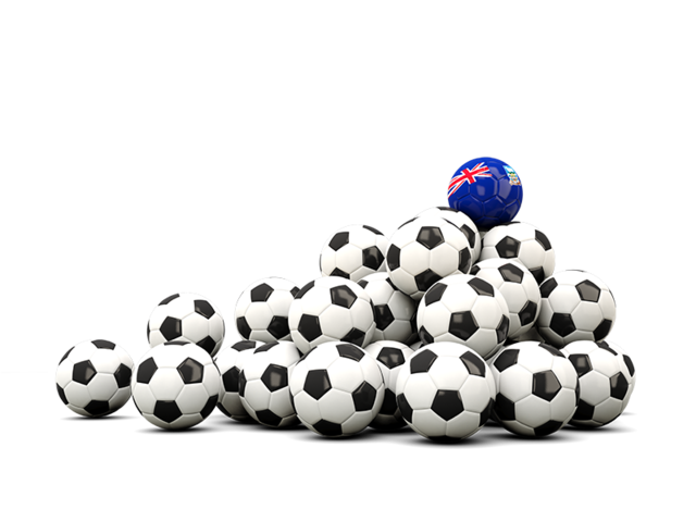 Pile of soccer balls. Download flag icon of Falkland Islands at PNG format