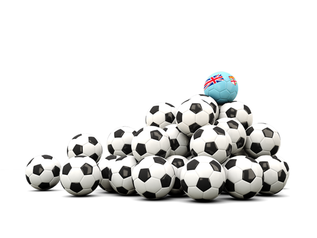 Pile of soccer balls. Download flag icon of Fiji at PNG format