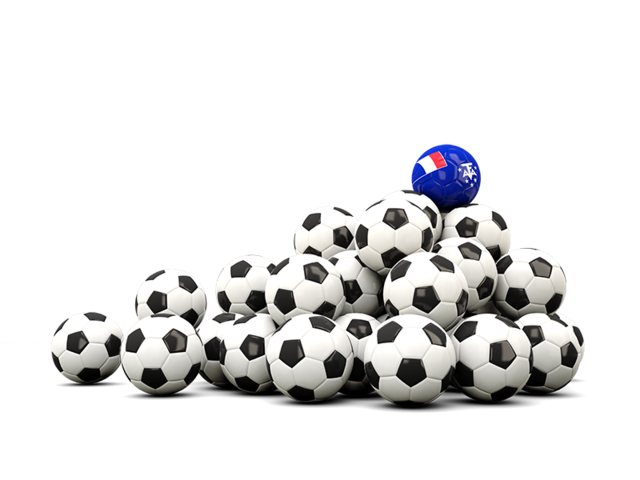 Pile of soccer balls. Download flag icon of French Southern and Antarctic Lands at PNG format