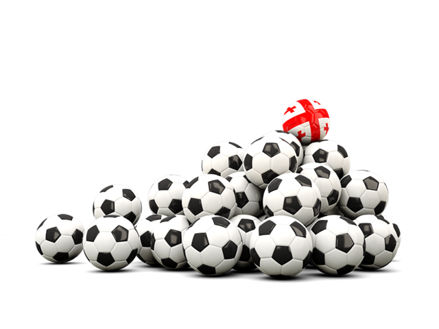 Pile of soccer balls. Download flag icon of Georgia at PNG format