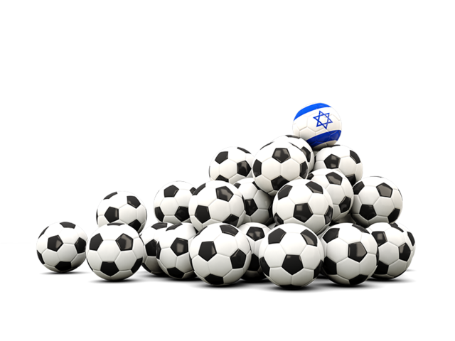 Pile of soccer balls. Download flag icon of Israel at PNG format