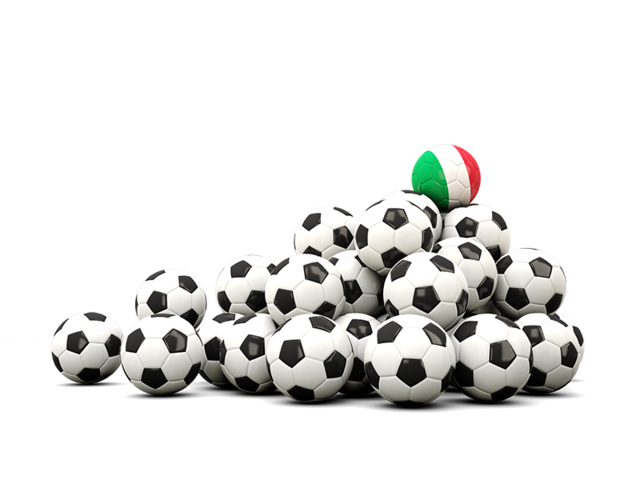 Pile of soccer balls. Download flag icon of Italy at PNG format