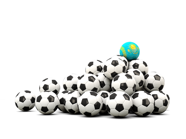 Pile of soccer balls. Download flag icon of Kazakhstan at PNG format