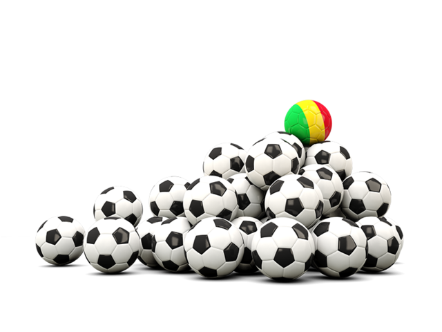 Pile of soccer balls. Download flag icon of Mali at PNG format