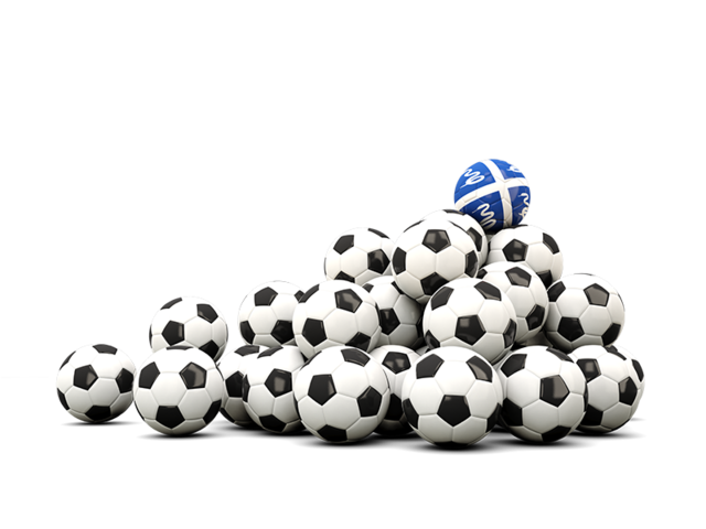 Pile of soccer balls. Download flag icon of Martinique at PNG format