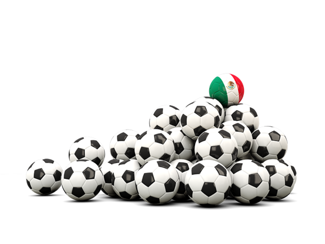 Pile of soccer balls. Download flag icon of Mexico at PNG format