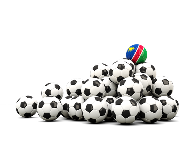 Pile of soccer balls. Download flag icon of Namibia at PNG format