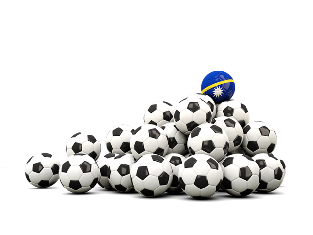 Pile of soccer balls. Download flag icon of Nauru at PNG format