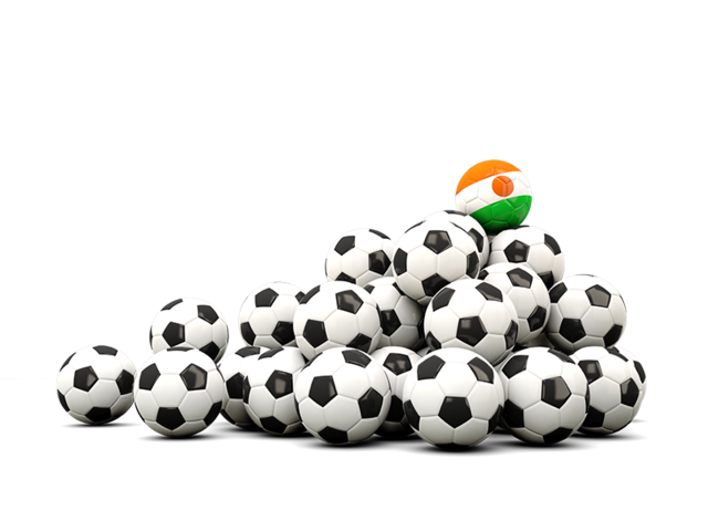 Pile of soccer balls. Download flag icon of Niger at PNG format