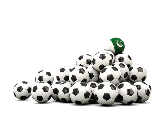 Pile of soccer balls. Download flag icon of Pakistan at PNG format