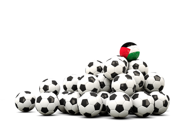 Pile of soccer balls. Download flag icon of Palestinian territories at PNG format