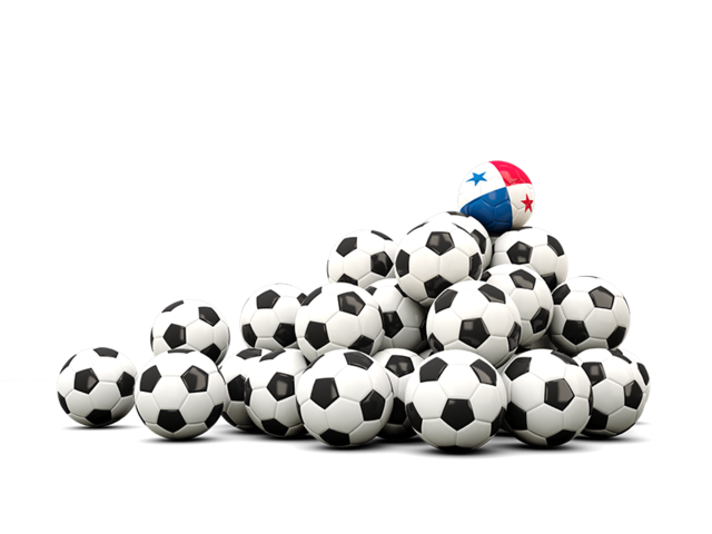 Pile of soccer balls. Download flag icon of Panama at PNG format