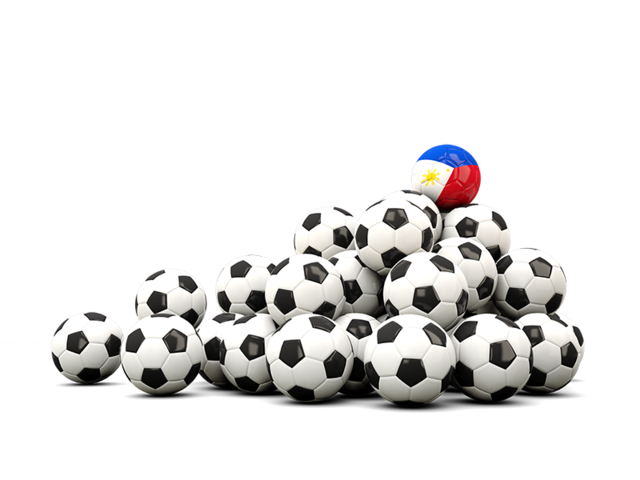 Pile of soccer balls. Download flag icon of Philippines at PNG format