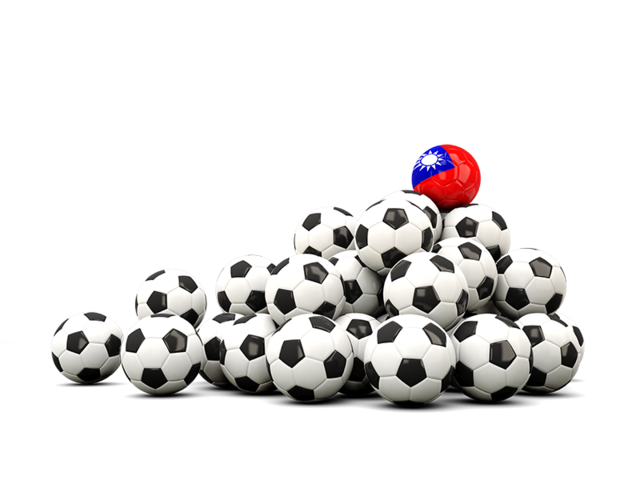 Pile of soccer balls. Download flag icon of Taiwan at PNG format
