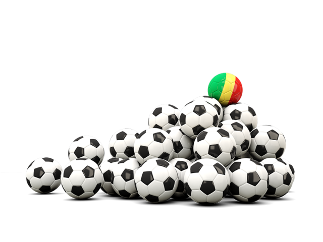 Pile of soccer balls. Download flag icon of Republic of the Congo at PNG format