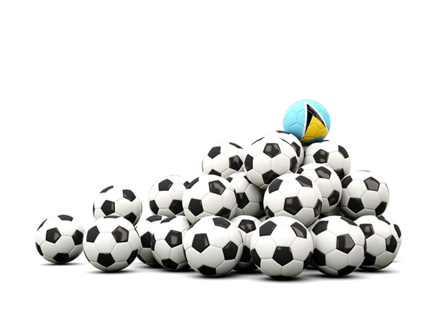 Pile of soccer balls. Download flag icon of Saint Lucia at PNG format