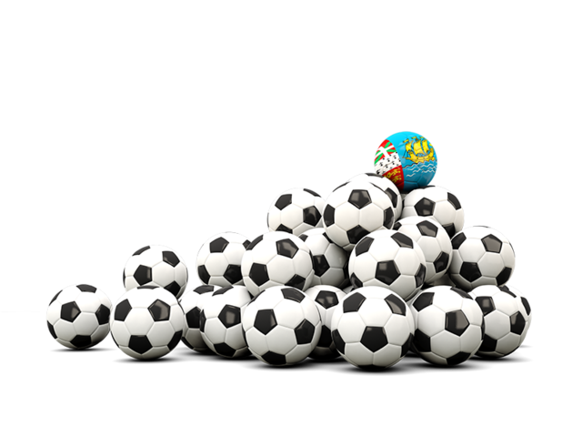 Pile of soccer balls. Download flag icon of Saint Pierre and Miquelon at PNG format